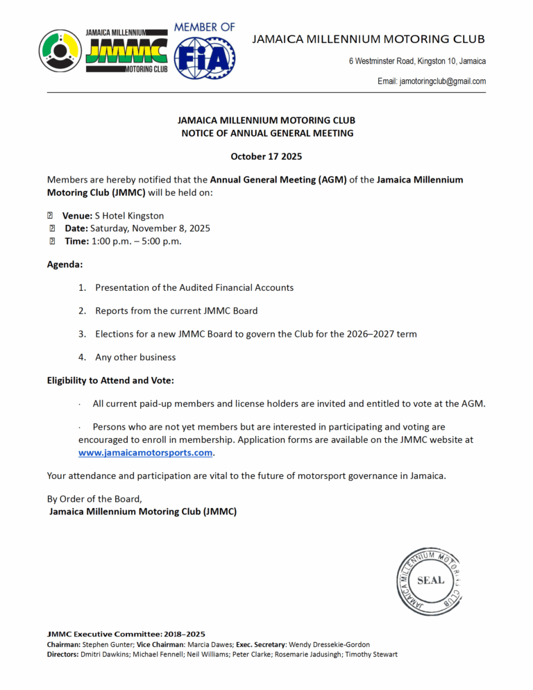 JMMC Notice of AGM