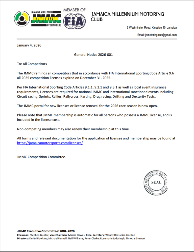 General Notice 2006-001